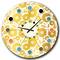 Designart 'Golden Floral I Mid-Century Modern Wall Clock